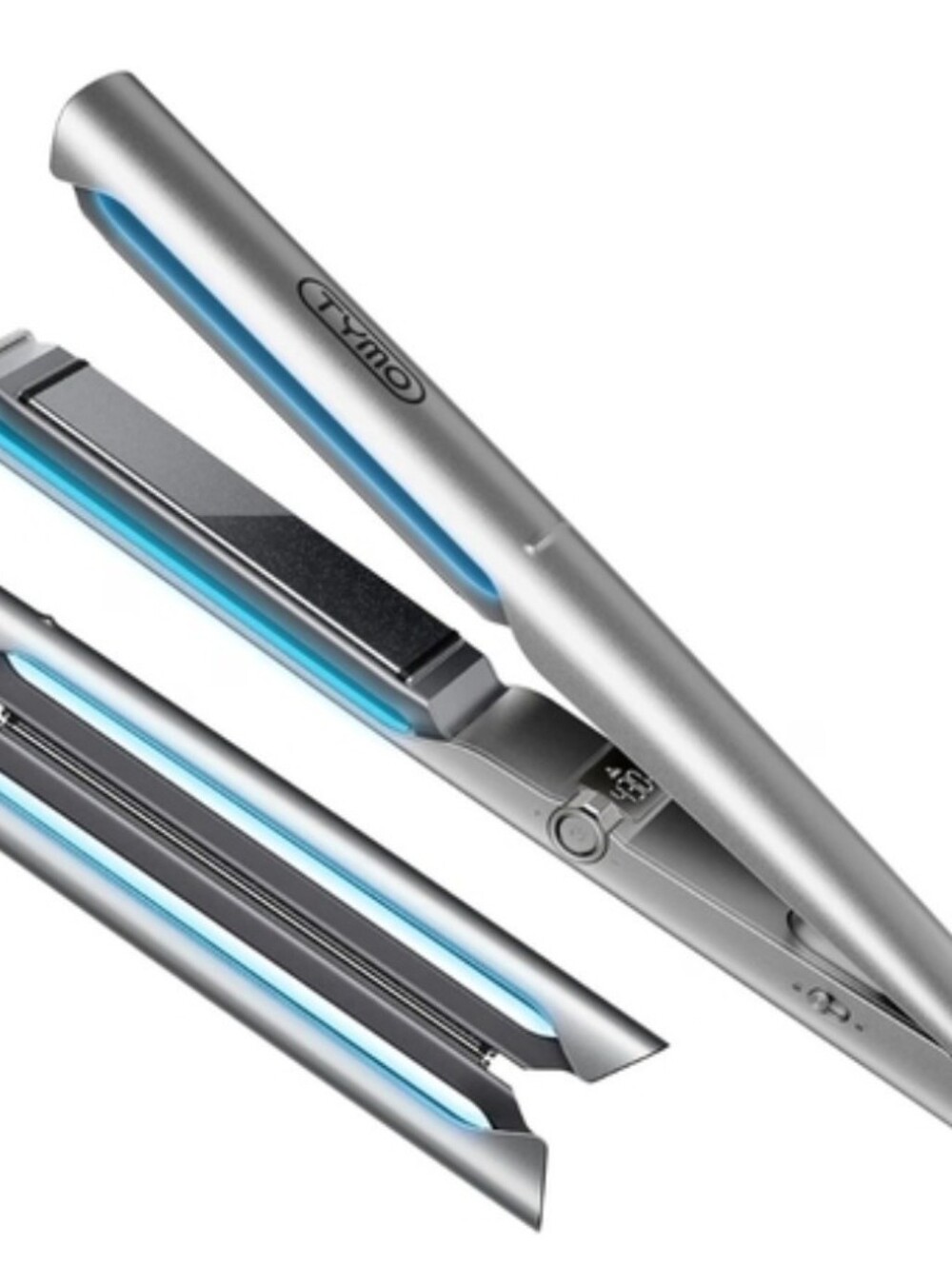 Tymo Silver Travel Hair Straightener - Compact Styling Tool